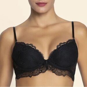 Lise Charmel Sublime Push-Up Bra in Black Lace Size 34 C
